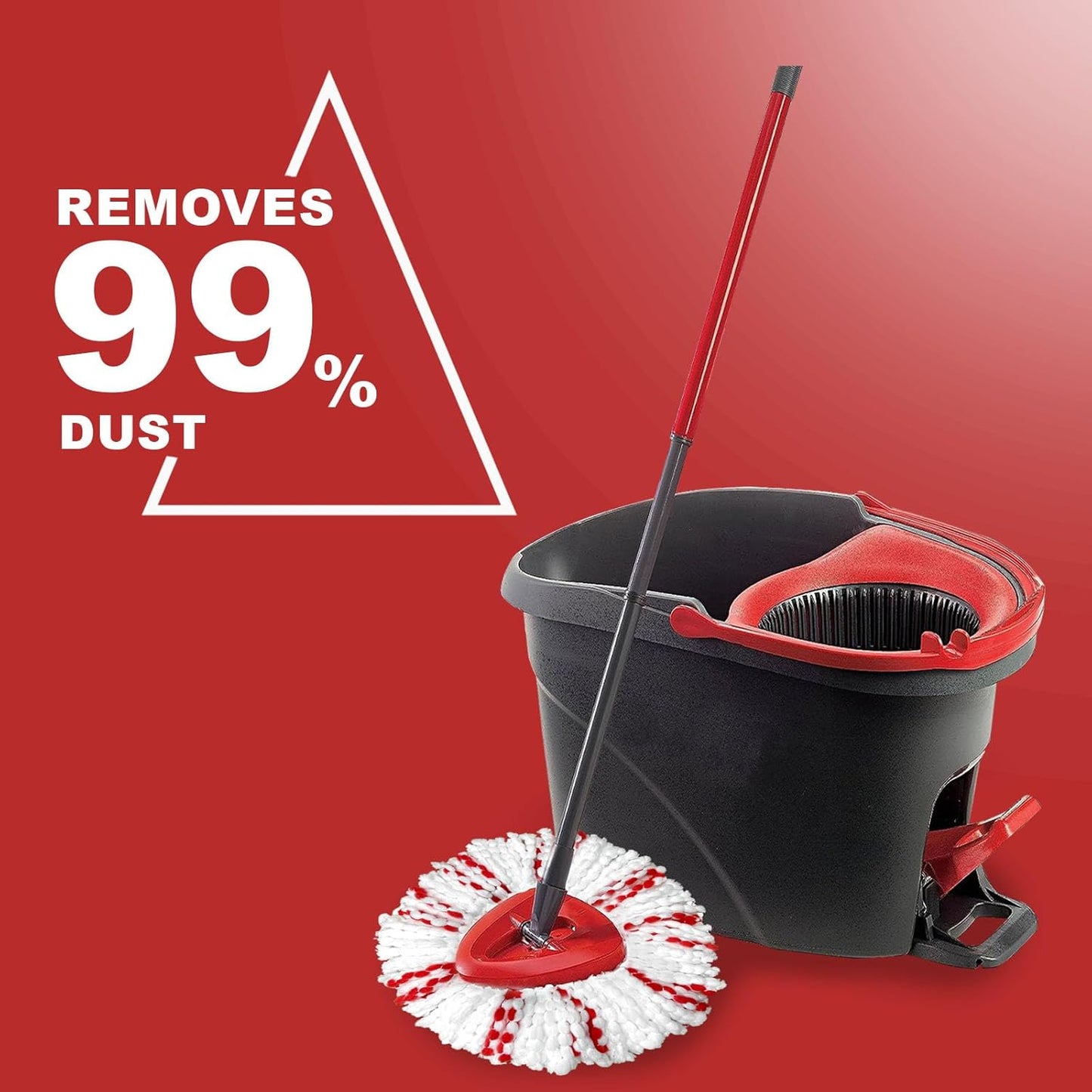 [2026 New Version] Mop Head Replacement - 40% More Cleaning Power, 3 Pack Spin Mop Replacement Head for Easy Wring 1-Tank System, Easy Cleaning, Microfiber and Machine Washable