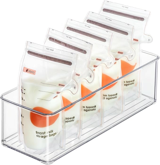 4 PACK Freezer Organizer Bins Clear Stackable Storage Bins - Image 7