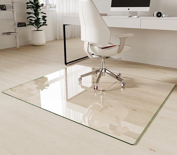 Koonmi Tempered Glass Chair Mat 45"x53" by KOONMI