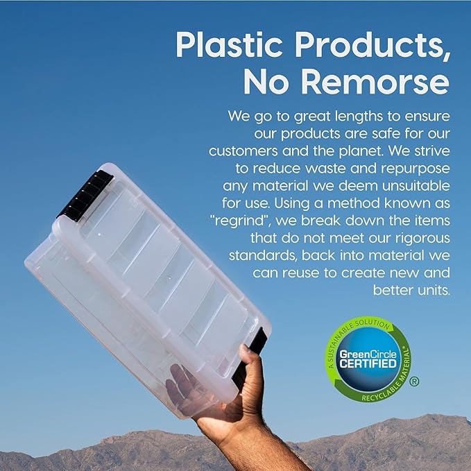IRIS USA 19 Qt Stackable Plastic Storage Bins - Image 4
