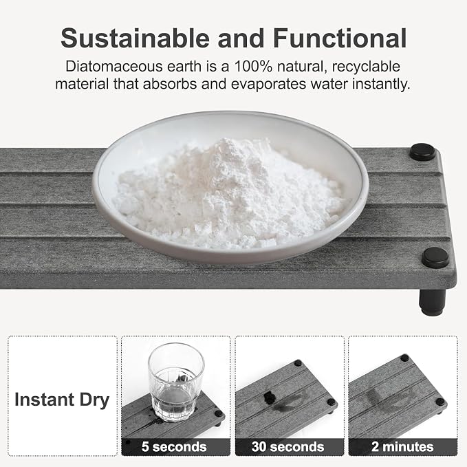 Water Absorbing Stone Tray, Fast Drying Sink Tray - Image 2
