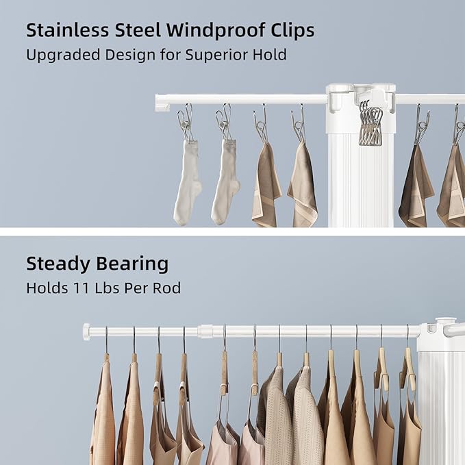 BIREN Clothes Drying Rack Foldable Extending Laundry Rack - Image 5