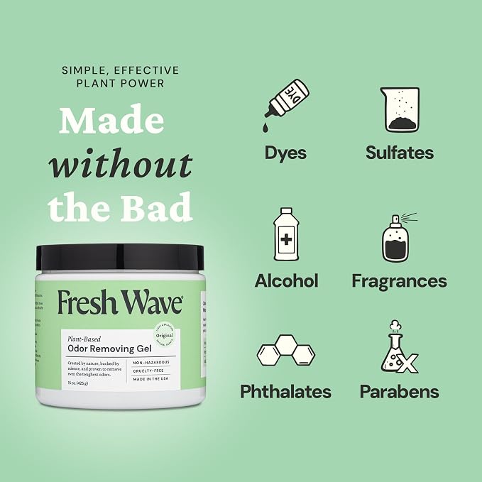 Fresh Wave Odor Removing Gel, Original 15 oz. & Lavender 7 oz.| Safer Odor - Image 6