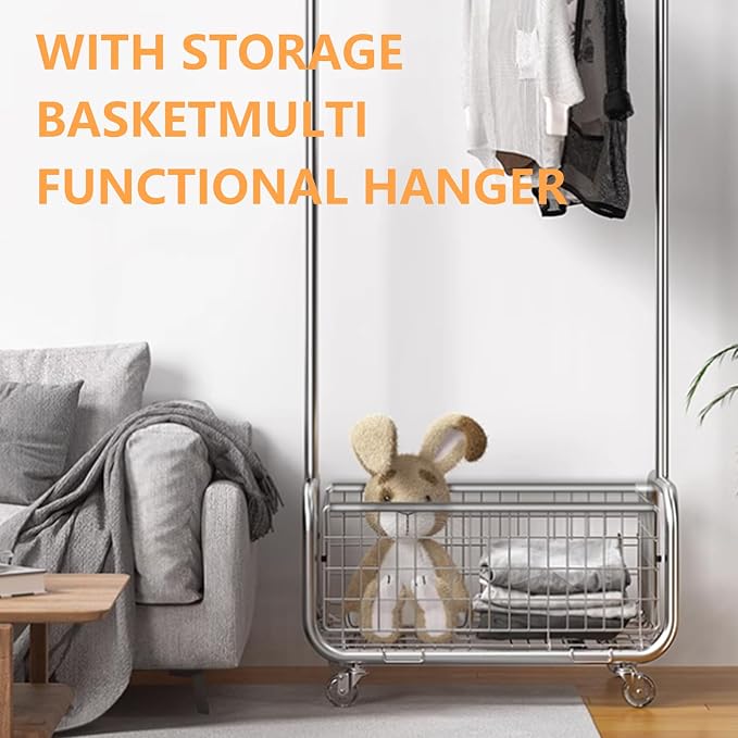 Garment Rack With Storage Baskets, Clothing Rack - Image 5