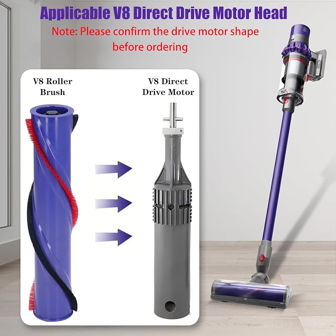 V8 Replacement Parts for Dyson V8 Animal Cordless Vacuum Roller Brush - Image 4
