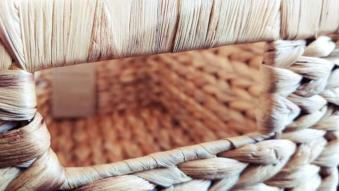 Set of 6 Wicker Storage Basket, Water Hyacinth Storage Baskets, Wicker Storage - Image 7