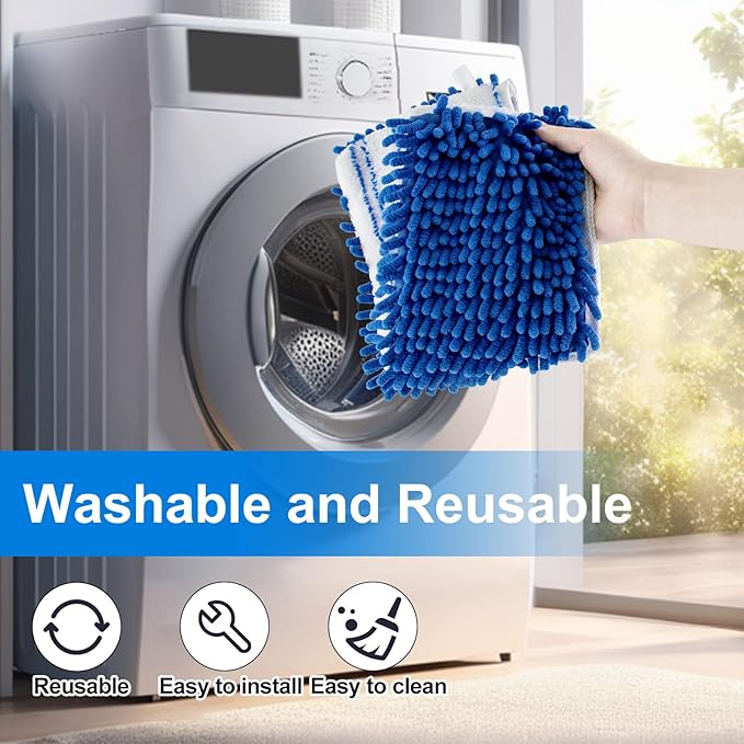 Microfiber Dust Mop for Hardwood Floors, Flat Mops for Floor Cleaning, - Image 9
