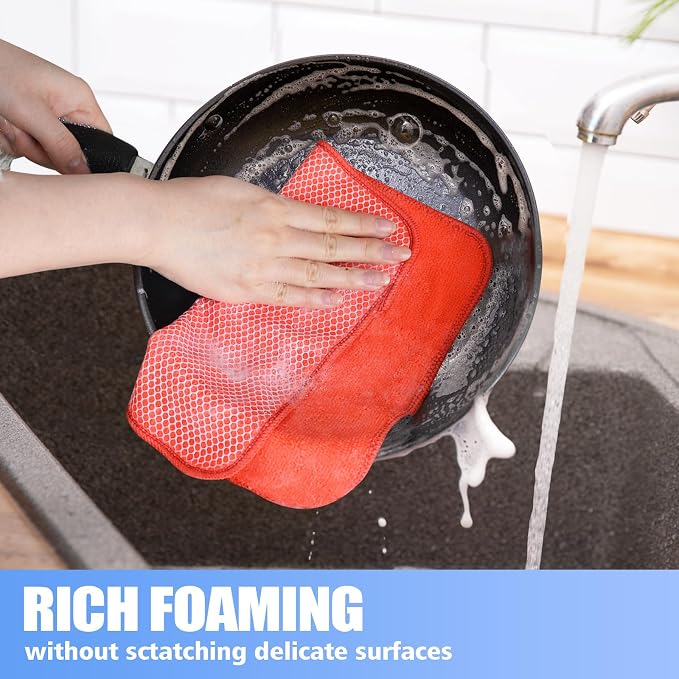 KinHwa Kitchen Washcloths for Dishes Absorbent Microfiber Dish Cloths Quick Dry - Image 7