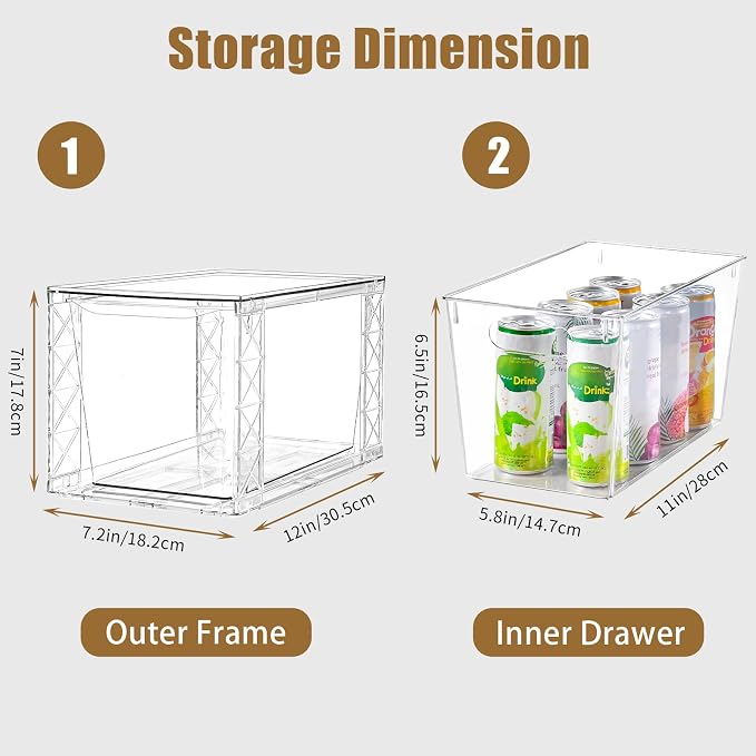 4Pack Stackable Kitchen Storage Organizer, Pantry Organizers and Storage - Image 3