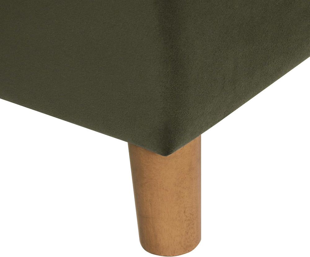 Spatial Order 24" Dinah Collection Storage Ottoman - Loden Green Velvet