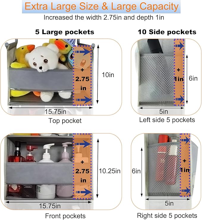 Extra Large Over The Door Organizer Storage 6-Shelves and 12 Side Pockets - Image 2