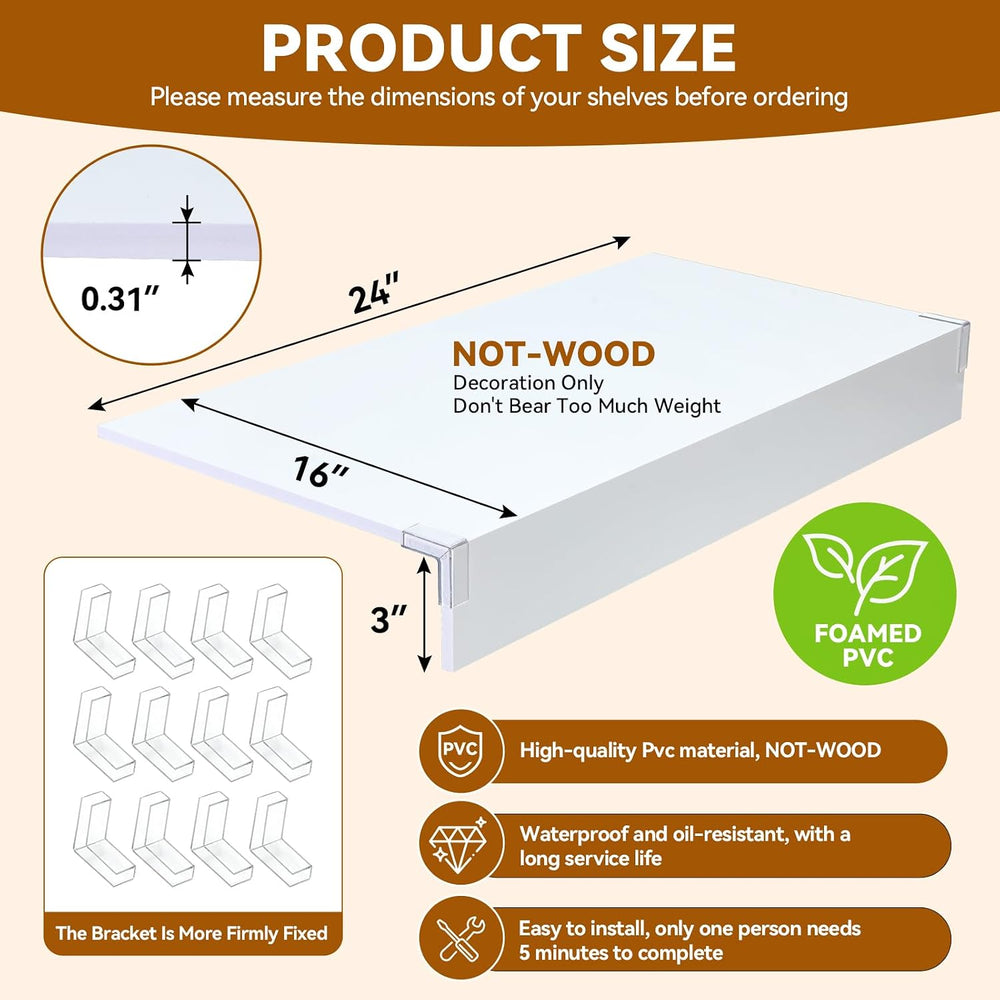 Wire Shelf Cover 24 * 16, 5 PCS Wire Rack Covers for Shelves