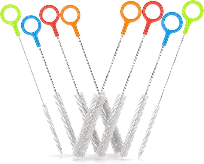 Heavy Duty Cleaning Brushes Set of 8 by Buenalife