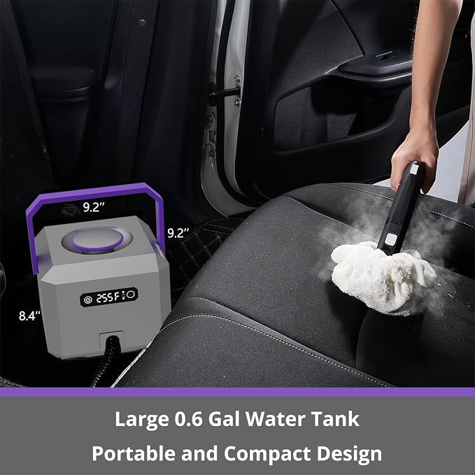 Steam Cleaner: Fast 50-Sec Heat-Up-21-Piece Kit-0.6Gal Tank Refill Anytime-No - Image 6