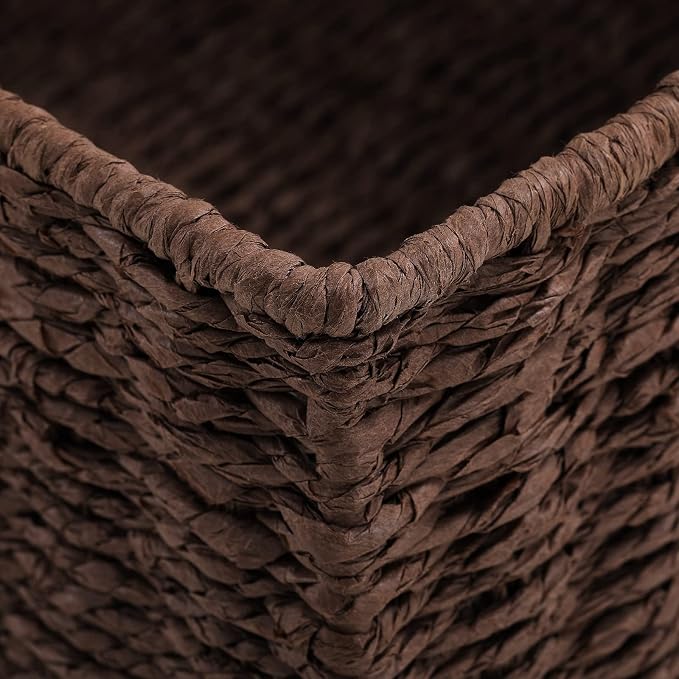 HOONEX Storage Baskets for Organizing, Decorative Round Paper Rope Woven - Image 6