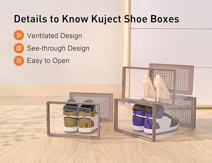Kuject X-Large Shoe Storage Boxes Organizers - Image 4