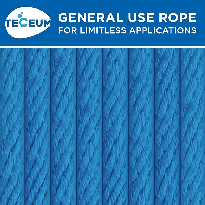 TECEUM Cotton Rope 3/16” – 50 FT – Strong All-Purpose Braided Rope – Natural - Image 9