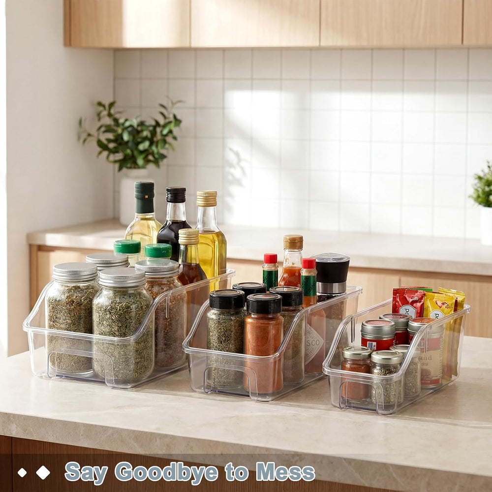LemonRoad 6 Packs Pantry Organizers and Storage Freezer Clear Organizer Bins ...