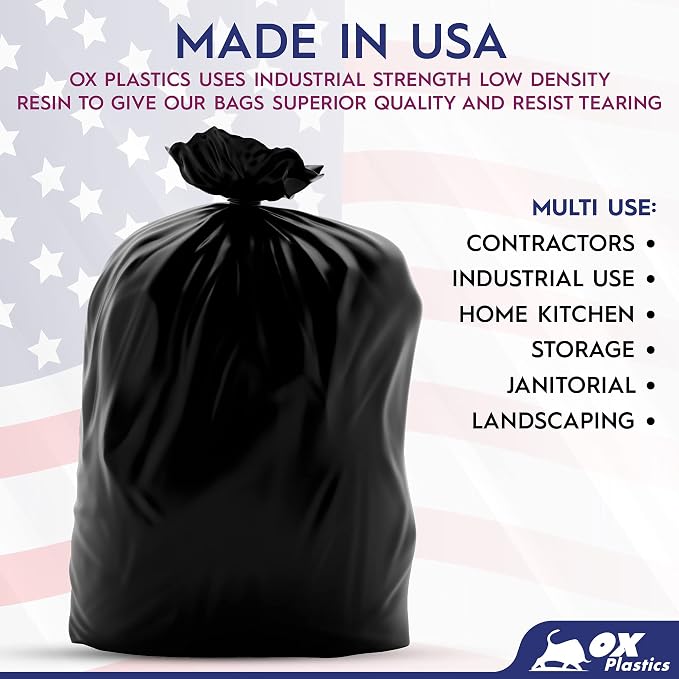 55 Gallon 4mil Trash Can Liners Bags - Image 7