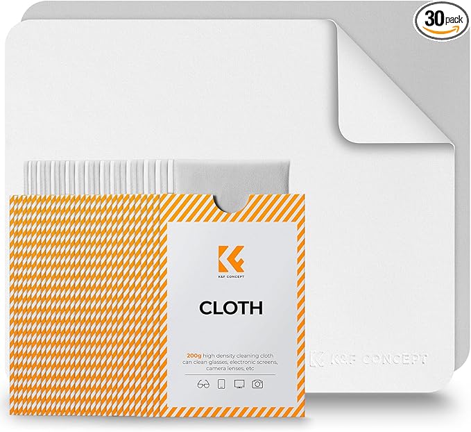 K&F Concept 30 Pack Lens Cleaning Cloth | Microfiber Cleaning Cloth | Glasses by KFCONCEPT