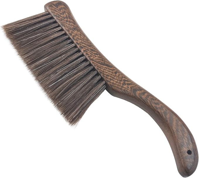 Hand Broom Brush, Wooden Handle Soft Bristle Cleaning Dust Brush, Bench Brushes by Unknown