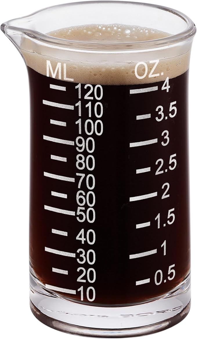 Ackers 4 Oz Glass Measuring Cup, Borosilicate Shot Glass by AckersBORO33