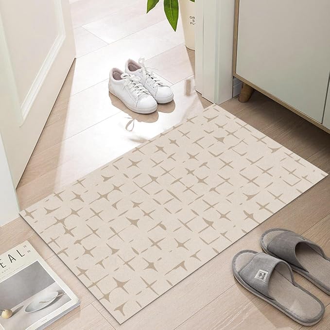 Ultra Thin Door Mat Indoor Entrance, 1/10 in Thin Door Mats by LYGLIGH