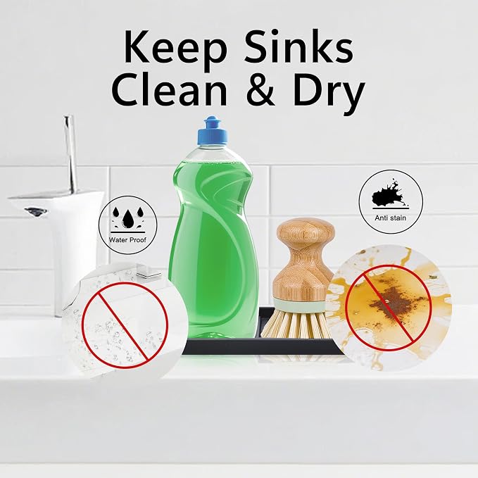 Silicone Sponge Holder Kitchen Sink Organizer Tray Dish Caddy Soap Dispenser - Image 2