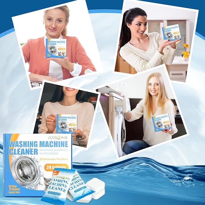 Washing Machine Cleaner Tablets 24 Pack, Formulated - Image 6
