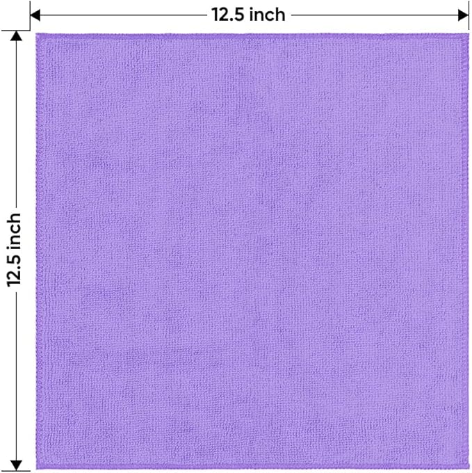 HOMEXCEL Microfiber Cleaning Cloth 12 Pack 12.5 x 12.5 Inch Microfiber Towels - Image 7