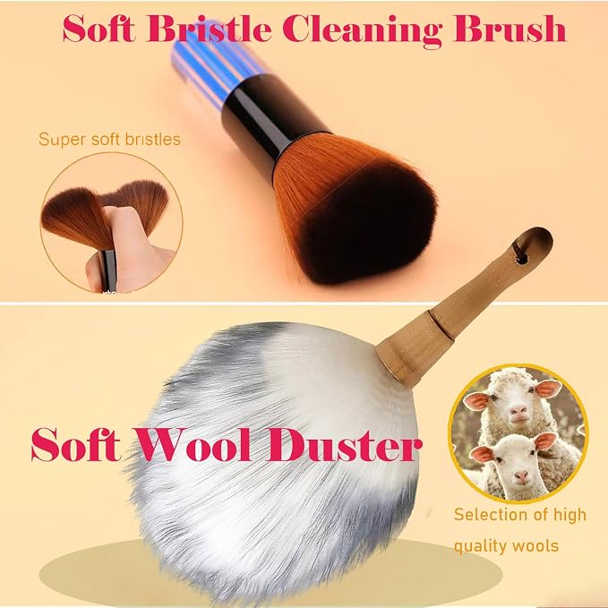 Car Interior Dusting Brush Auto Dust Sweeping Soft Bristles Detail Brush - Image 3