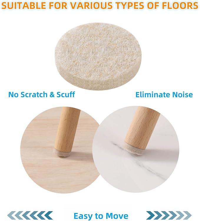 Furnigear Felt Furniture Pads for Hardwood Floors - Image 5