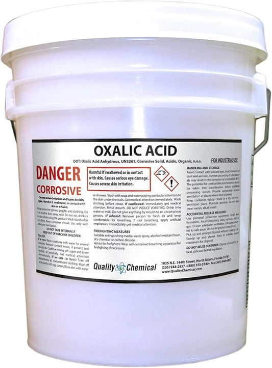 Oxalic Acid - 99.6% - 40 lb. PAIL - Metal Cleaning- Rust Removal, Wood by Quality+Chemical