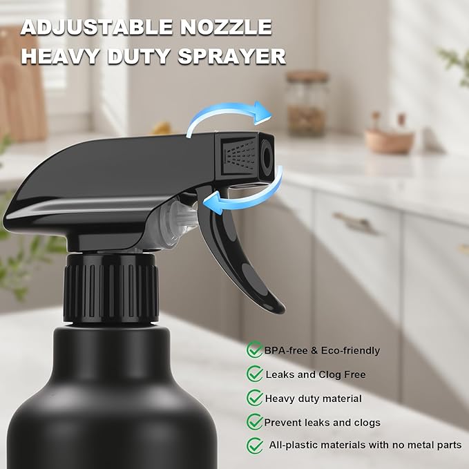 Spray Bottles 16.9oz/500ml Plastic Empty Spray Bottle - Image 4