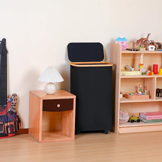 Slim Laundry Hamper with Wheels, Narrow Hampers - Image 5