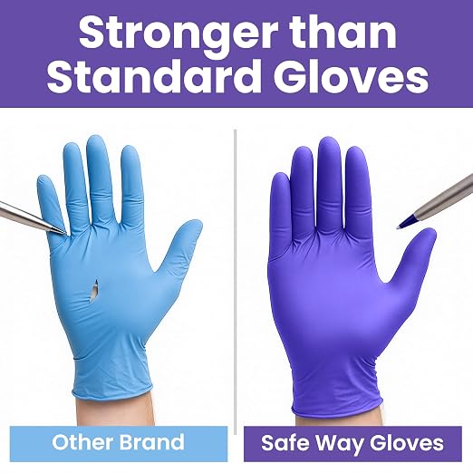 SafeWay Nitrile Disposable Gloves — Multi-Purpose Powder-Free, Medical Use - Image 5