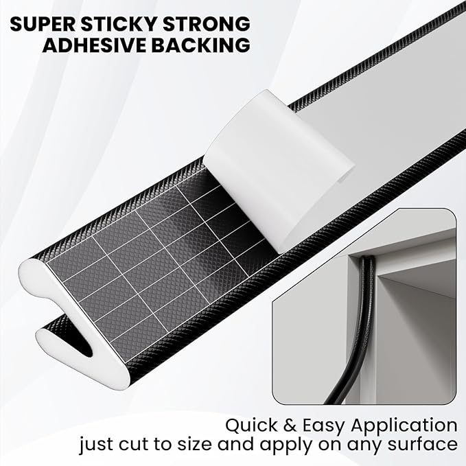 V Shape Foam Weather Stripping Door Frame Seal Strip 33FT Black, Draft Stopper - Image 5