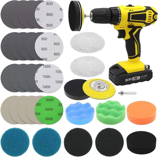 VIBRATITE Car Headlight Restoration Kit, 3 Inch Car Polishing Sanding Discs by VIBRATITE