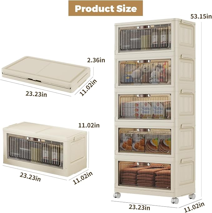 5 Tier - 48QT Storage Bins - Image 2