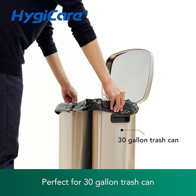 Ultra Strong 30 Gallon Trash Bags, Unscented 120 Count Drawstring Garbage Bags - Image 2