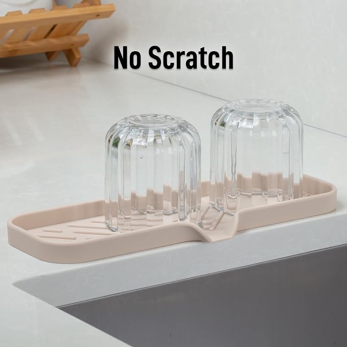 Zulay Kitchen Large Silicone Sponge Holder – Flexible Sink Organizer Tray - Image 7