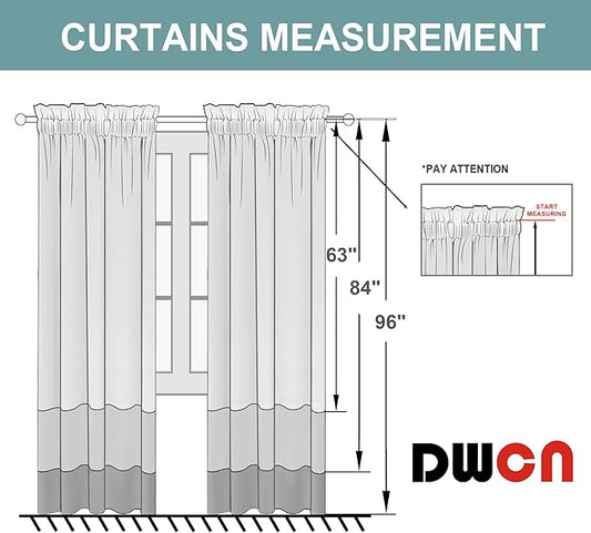 DWCN Blackout Curtains for Living Room Thermal Insulated, Energy Saving & Noise - Image 2