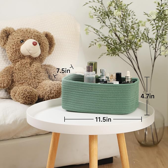 Small Storage Baskets for Organizing | Closet Organizer Bins | Shelf Toy Basket - Image 2