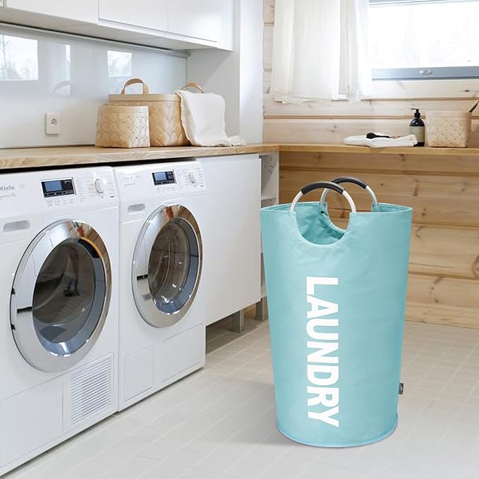 DOKEHOM 90L Large Laundry Basket, Collapsible Laundry Bag, Freestanding Tall - Image 8