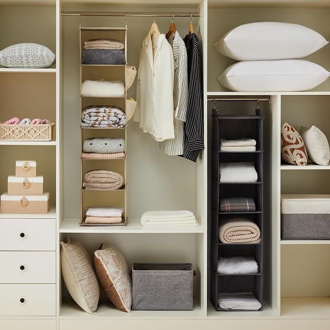 YOUDENOVA Hanging Closet Organizer, 6-Shelf Closet Hanging Storage - Image 2