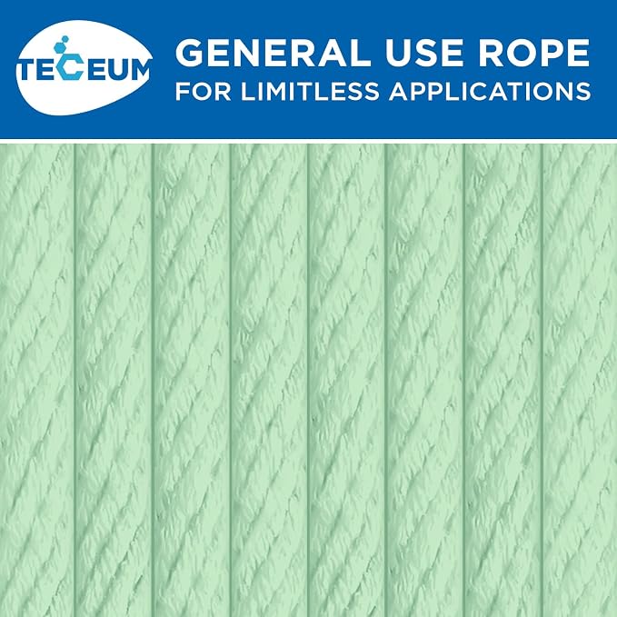 TECEUM Cotton Rope 3/16” – 100 FT – Strong All-Purpose Braided Rope – Natural - Image 7