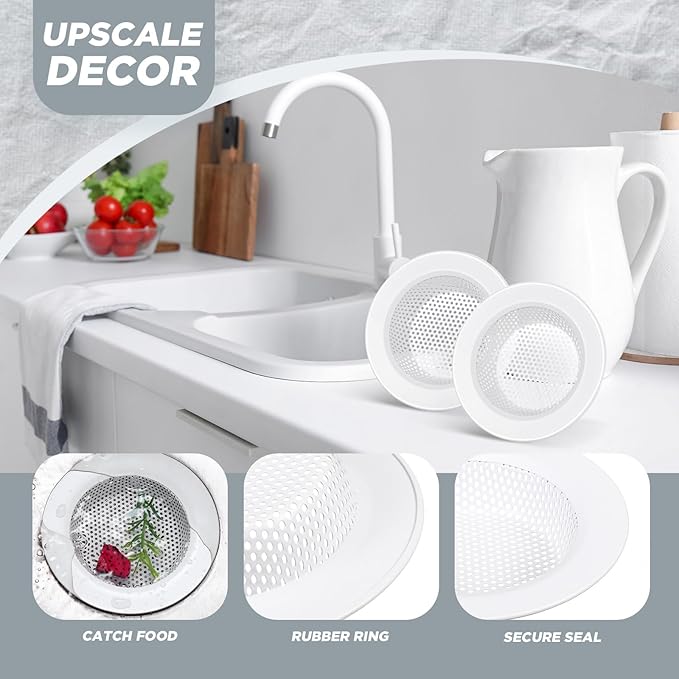 Retisee 2 Pcs Sink Strainer Stainless Steel Kitchen Sink Drain Strainer Basket - Image 4