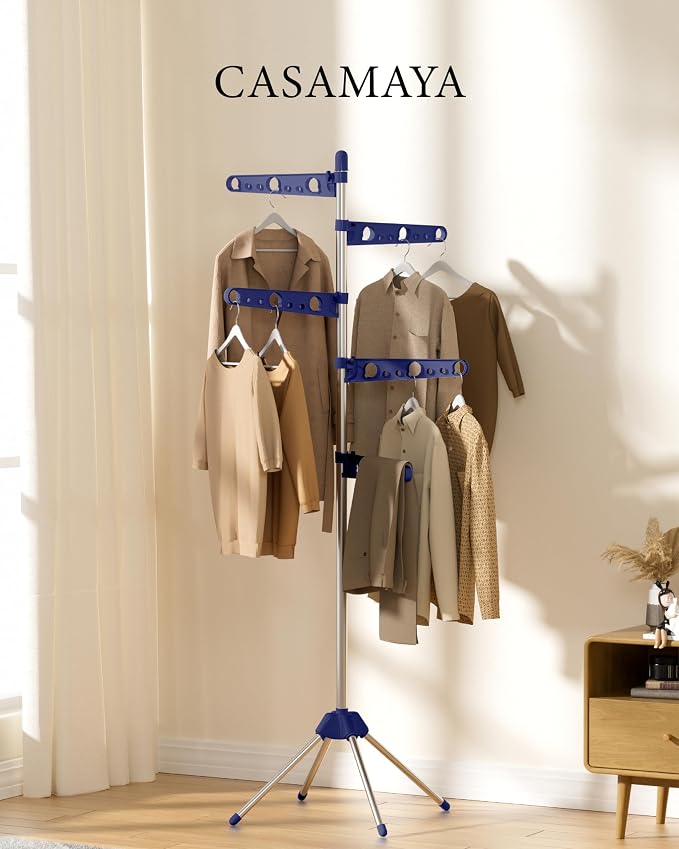Clothes Drying Rack Foldable, 70.9 inch Tripod Drying Rack - Image 4