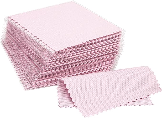 CATIFLIN 100pcs Jewelry Cleaning Cloth, Small Jewelry Polishing Cloth by CATIFLIN