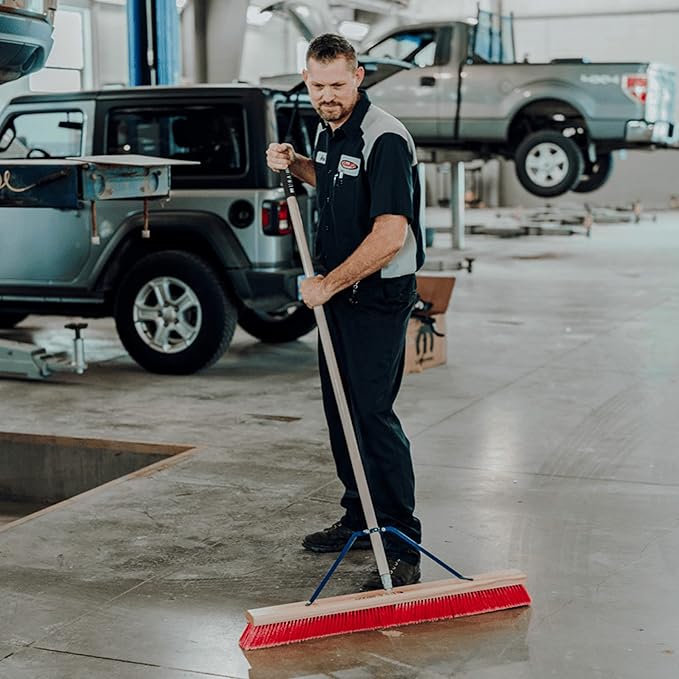 24" Everyday Sweep Indoor/Outdoor Push Broom - Image 9